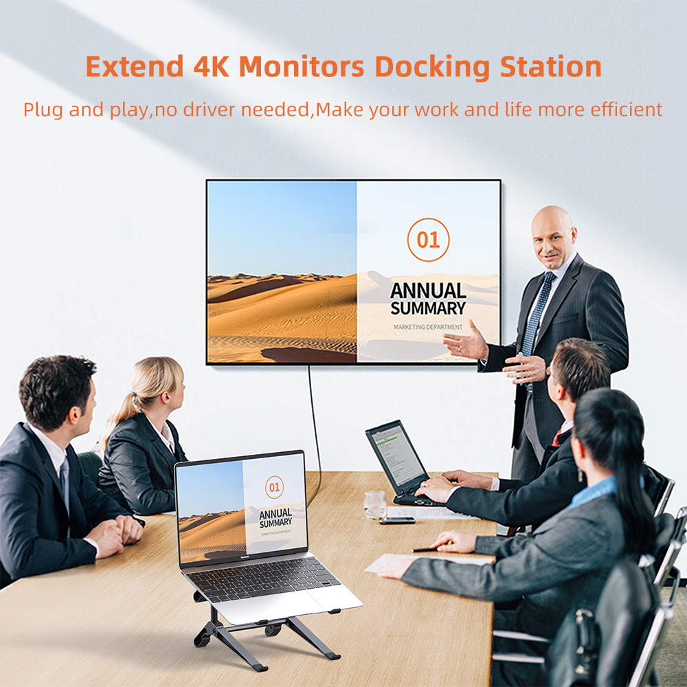 Extend 4K monitors docking station