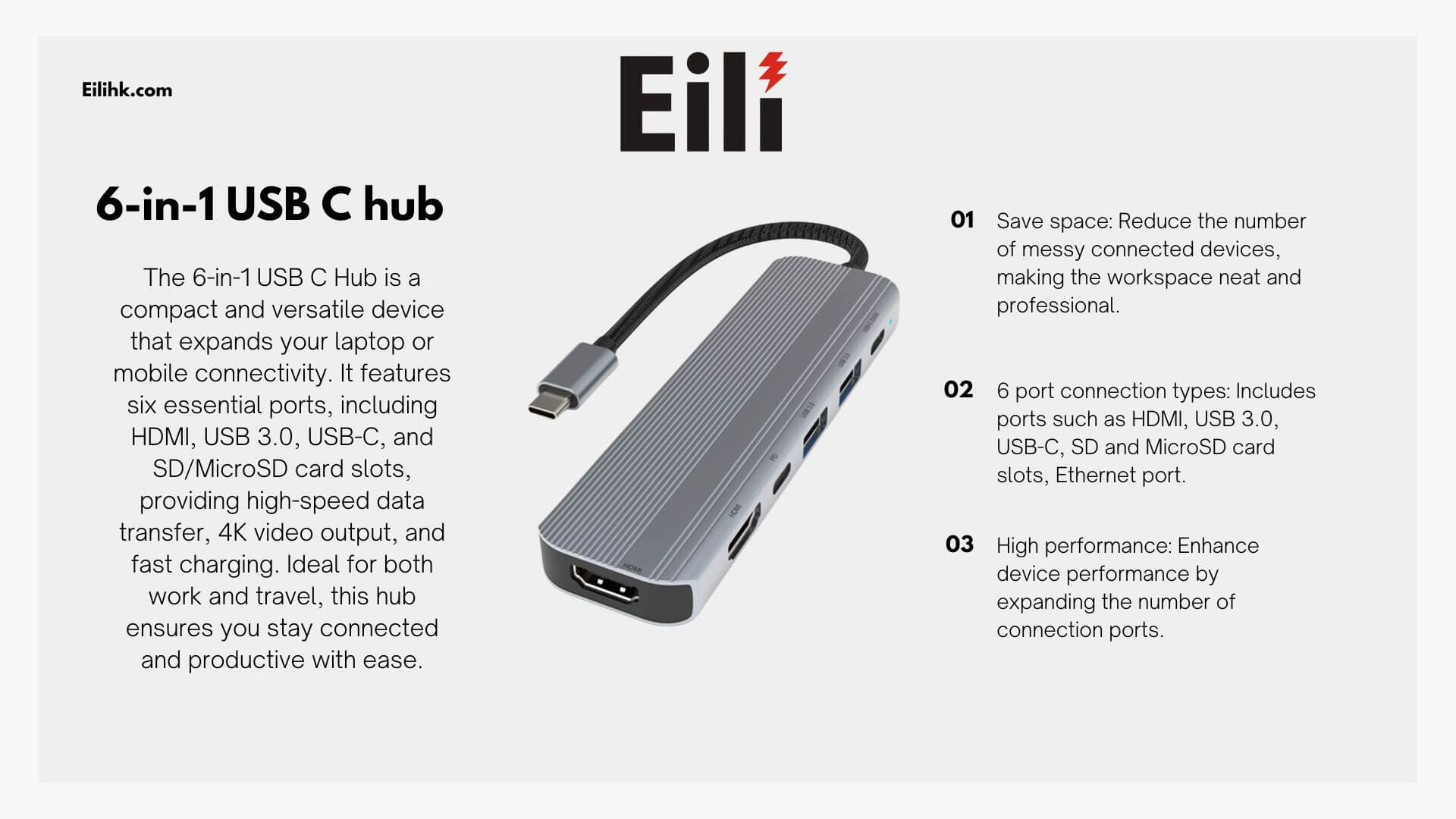 Eili USB 3.0 Hub 