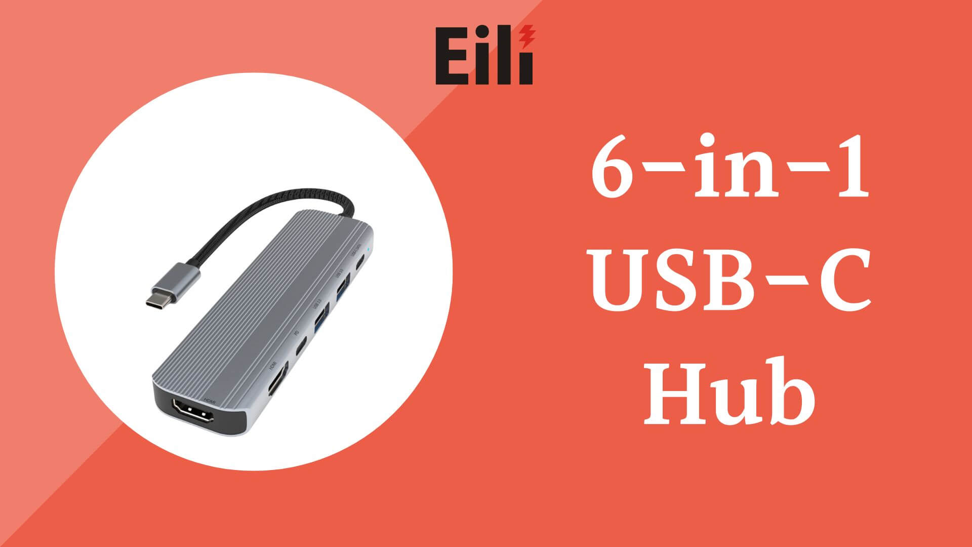 Eili 6-in-1 USB-C Hub with Ethernet