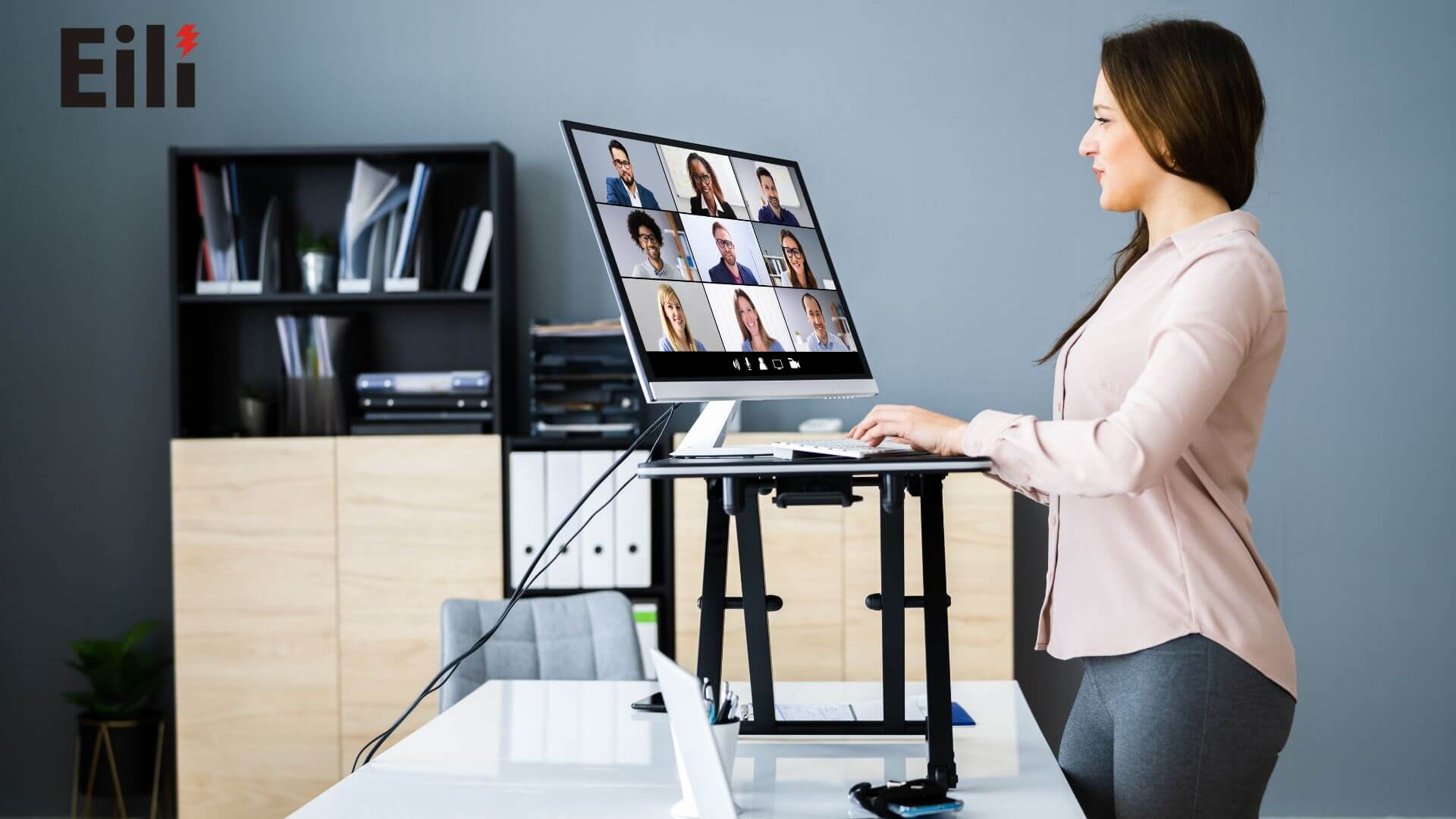 Eili Adjustable Height Laptop Stand at Eye Level 