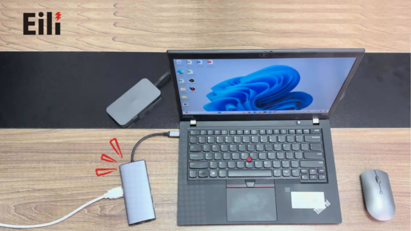 2 usb hub and one of it is connecting with a laptop